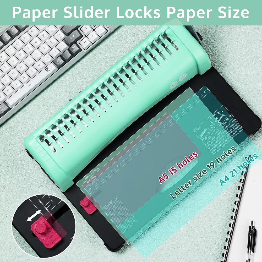 Lightweight 21-Hole Comb Binder - Perfect for Home and Office Efficient Use