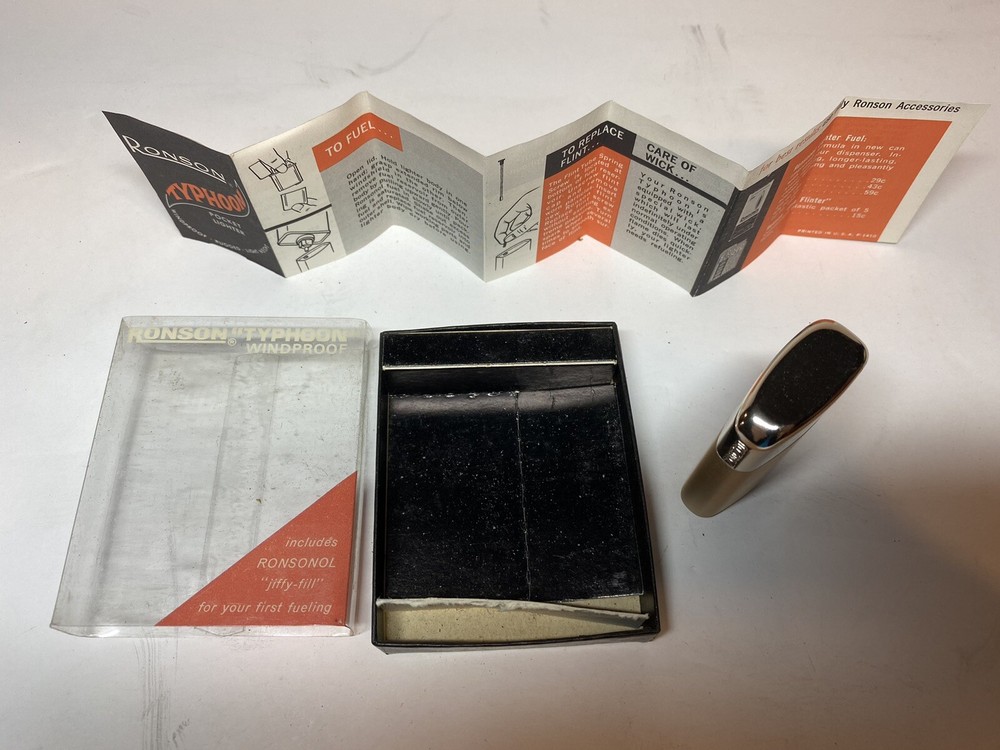 Vintage Ronson Typhoon Windproof Lighter NOS
