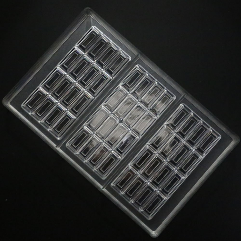 Polycarbonate Chocolate Bar Mould Clear Hard Plastic Candy Making Bakeware