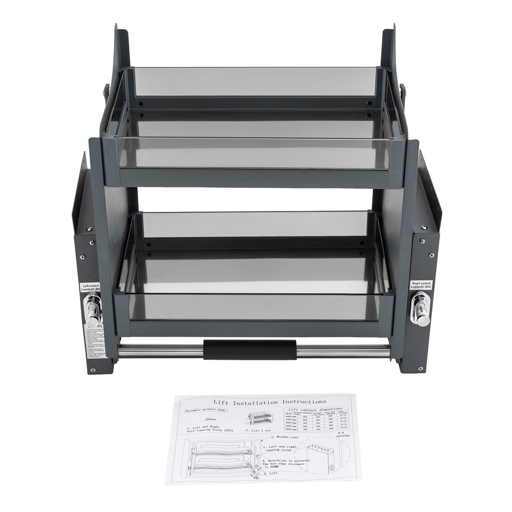 Pull-Out Cabinet Shelf Drop Down Shelf Pull-Down Lift for Kitchen Cabinet 2-tier