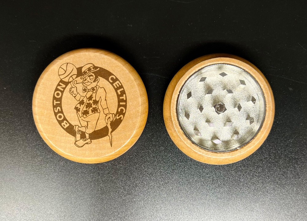 Boston celtics double sides engraved kitchen herb grinder custom gift