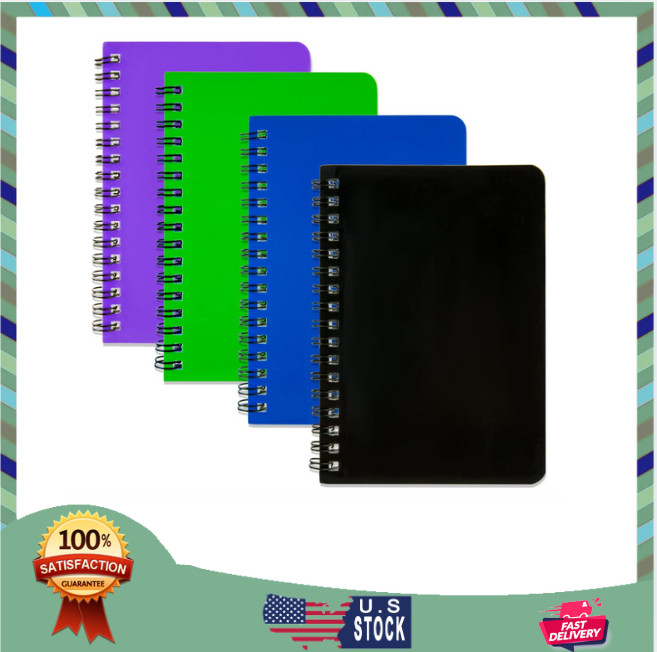 Spiral Notebook 4Pack Pocket Notebook 4.2"x 6.1" Pocket Notepad Small Notebook