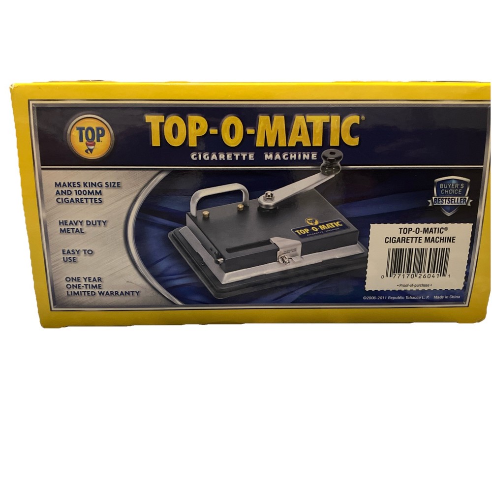 Top-O-Matic Cigarette Rolling Machine. Make Your Own Standard