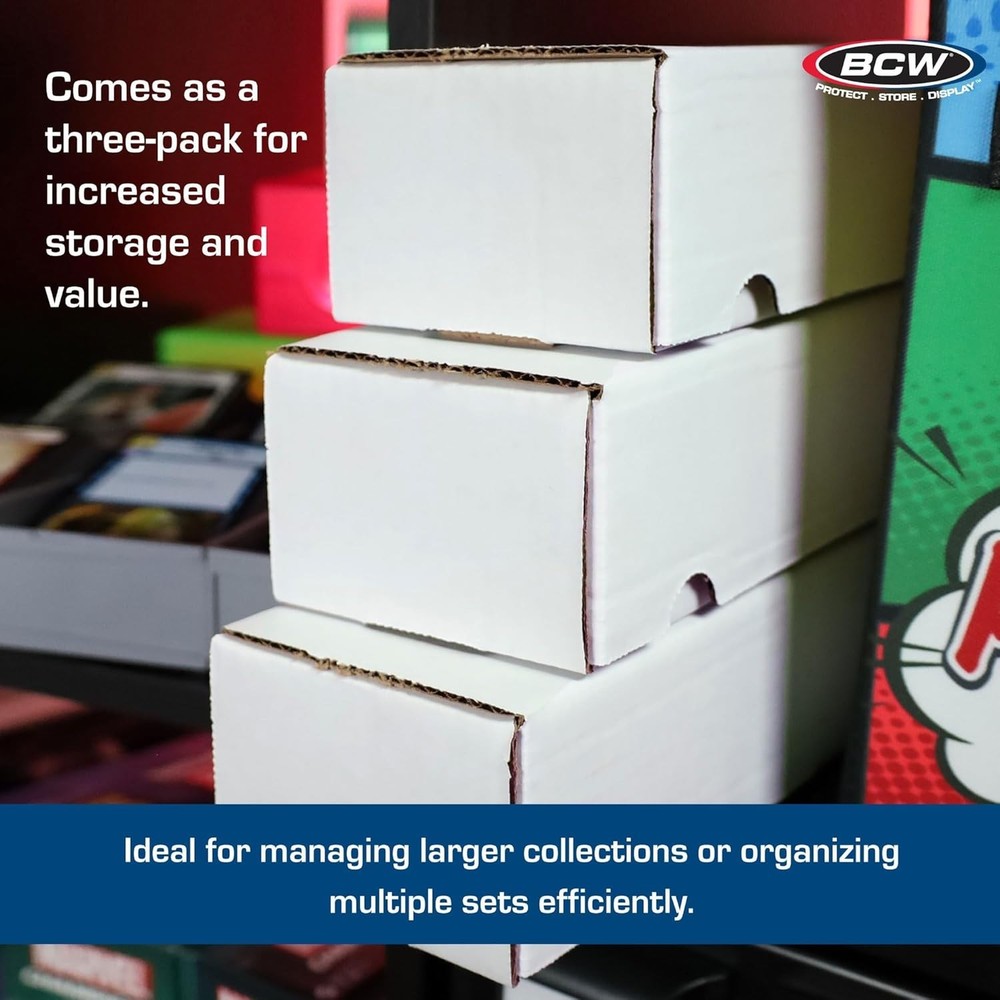 Compact 800ct Trading Card Organizer - 3 Pack for Seamless Storage Solutions