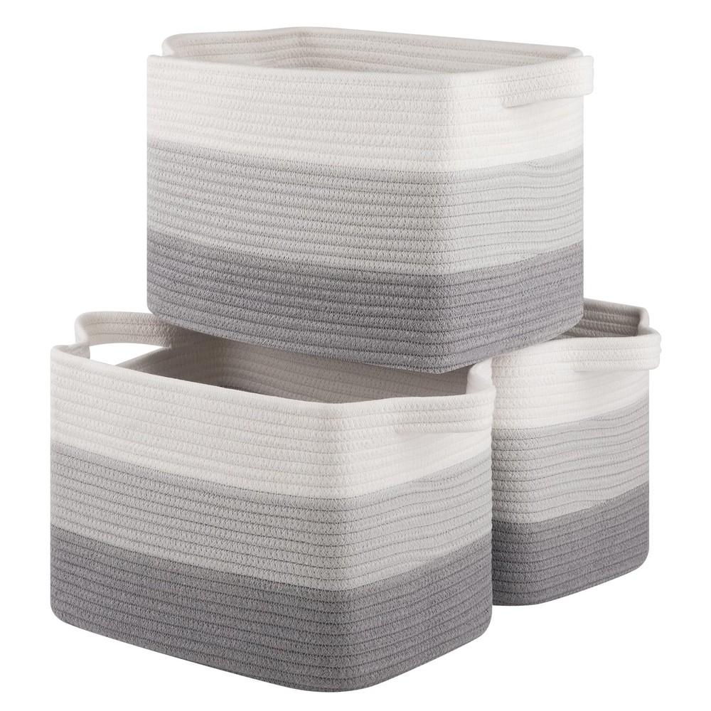 OIASKET Storage Basket for Organizing, Woven Baskets for Storage, Rectangle Deco
