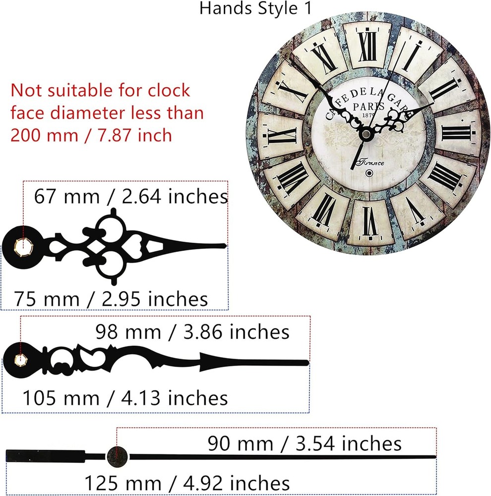 Quartz Clock Movement with Hour Shaft