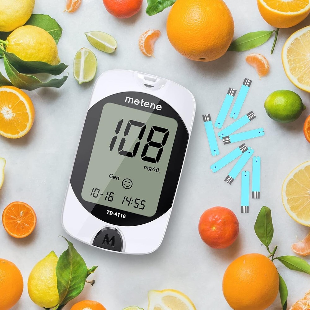 Advanced TD-4116 Blood Glucose Kit - No Coding, Large Display, Control Solution
