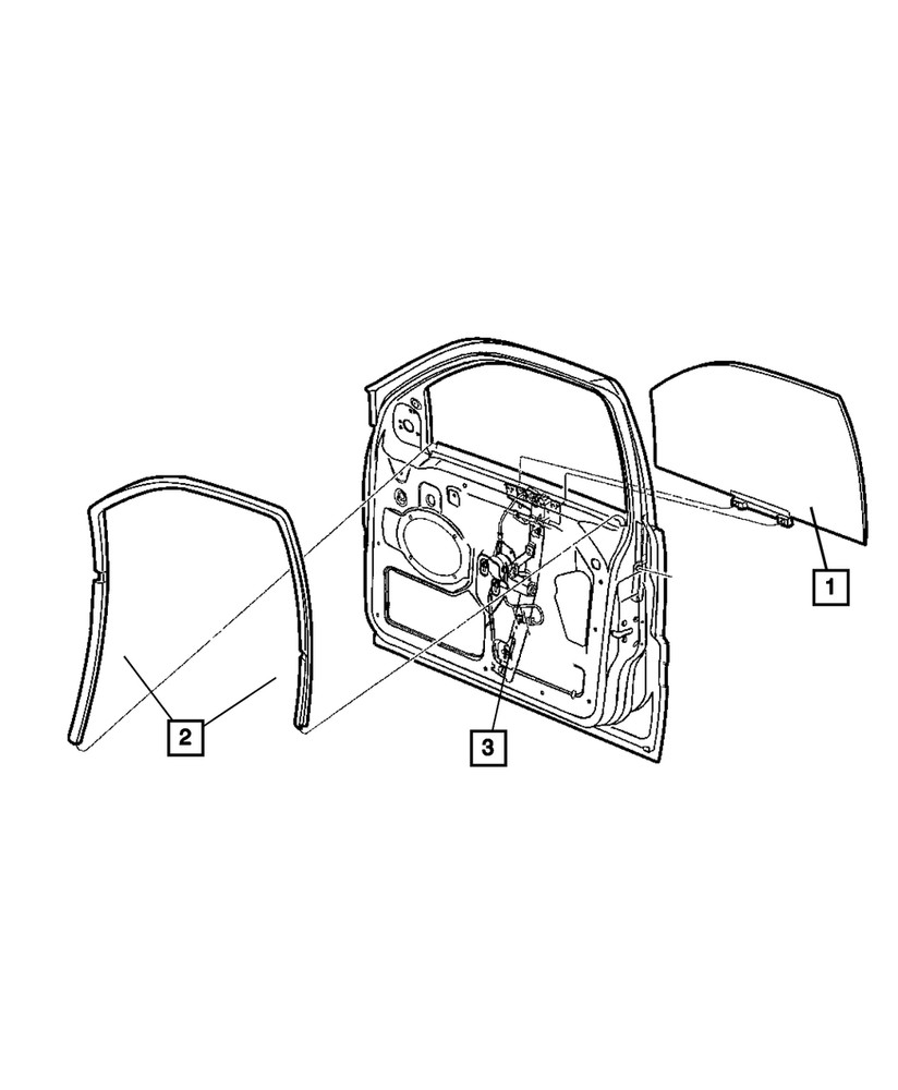 Genuine Mopar Front Door Window Regulator Left 68045697AG