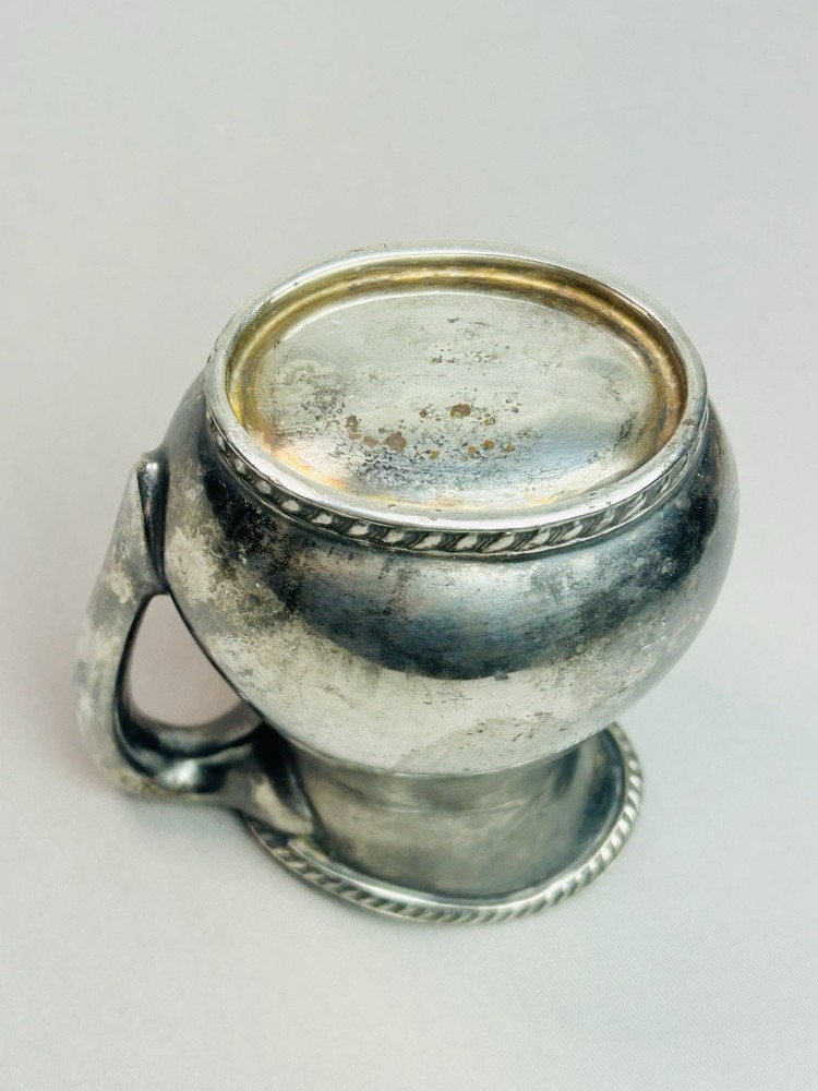 Vintage Silver Soldered Small Metal Pitcher READ