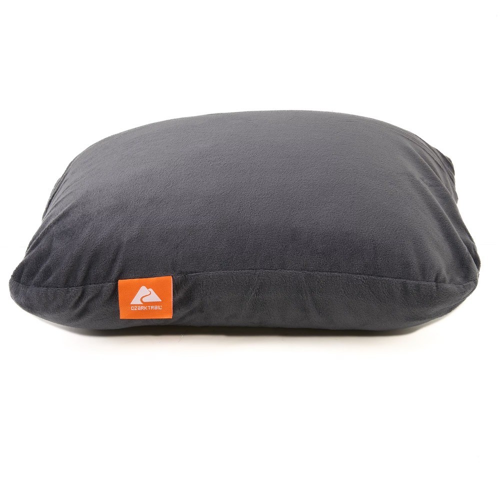 Dark Grey Memory Foam Camping Pillow for Adults