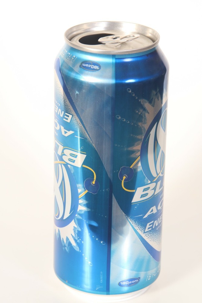 180 Blue Acai Energy Drink Can empty 16oz *EMPTY*