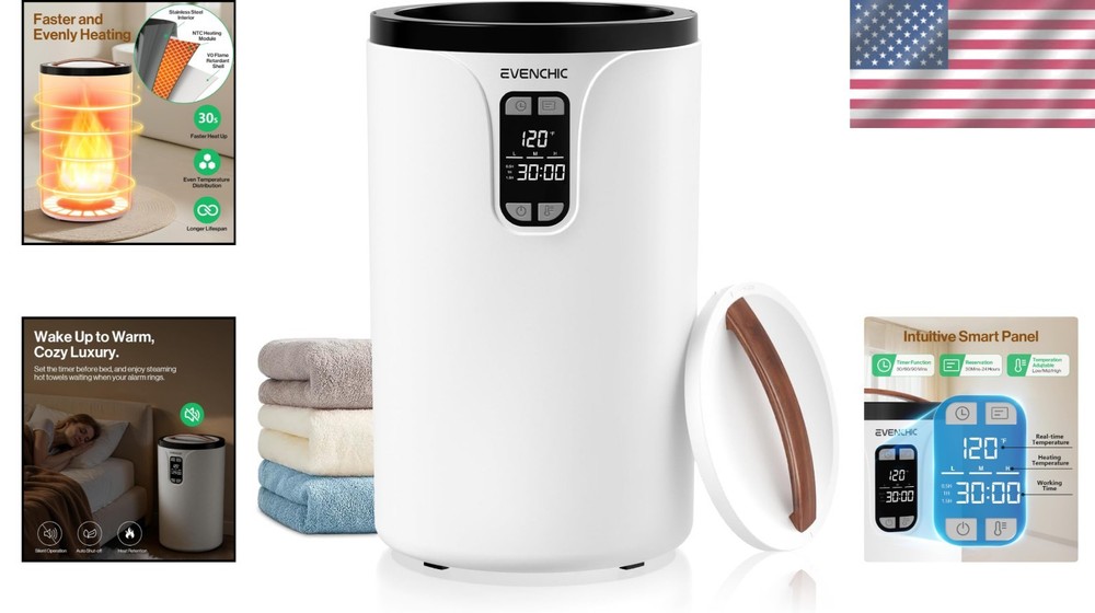 Towel Warmer 20L Hot Towel Warmer with Timer Adjustable Temp LED Display
