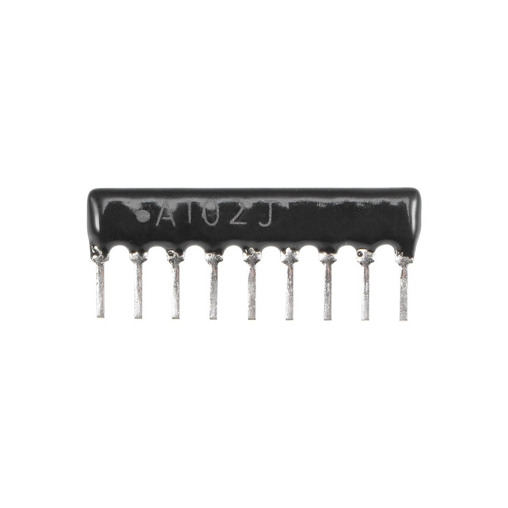 1K Ohm Resistor Network 1/8W SIP-9 Array 2.54mm Bussed Type 5% Tolerance 20pcs