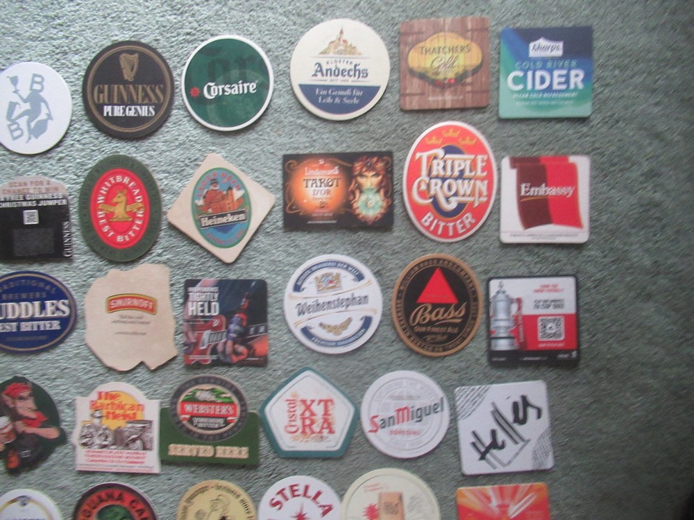 54 x Beer Mats, Coasters - ALL DIFFERENT