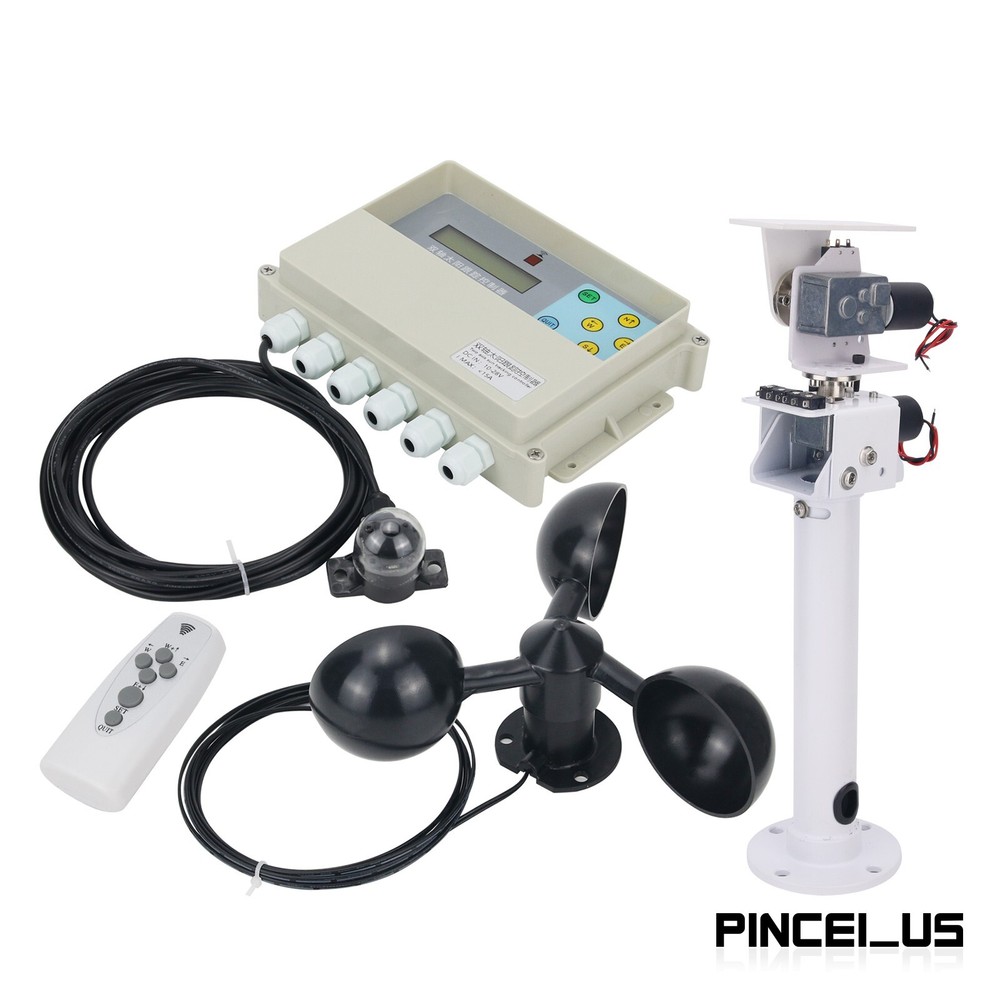 Dual Axis Solar Tracker Controller + Wind Speed Sensor + DC Dual Axis Gimbal