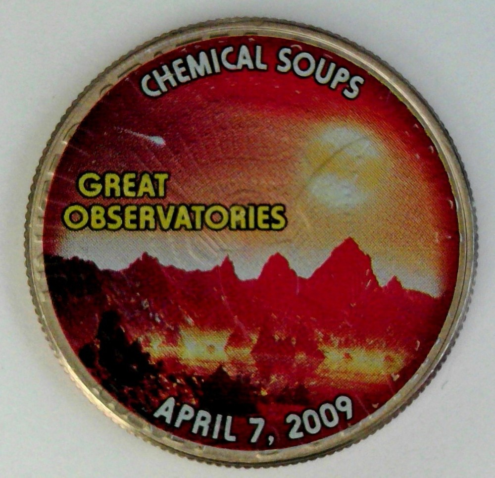 Chemical Soups - Great Observatories - Colorized Half Dollar -Space Exploration