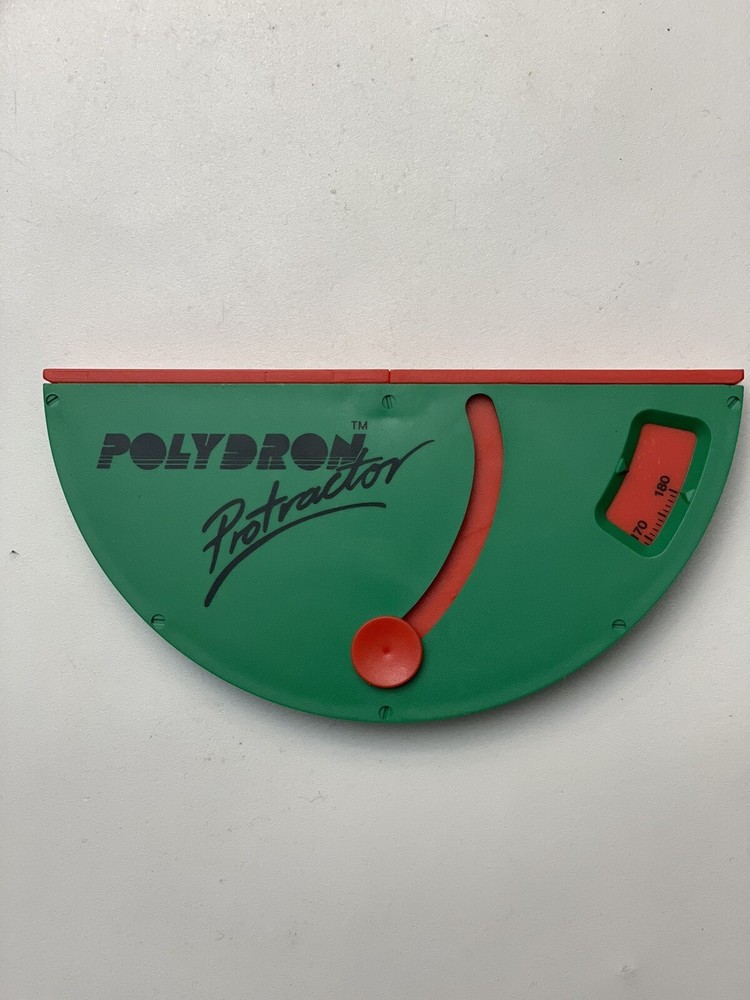 Vintage Polydron Protractor 1989 England Original package with instructions