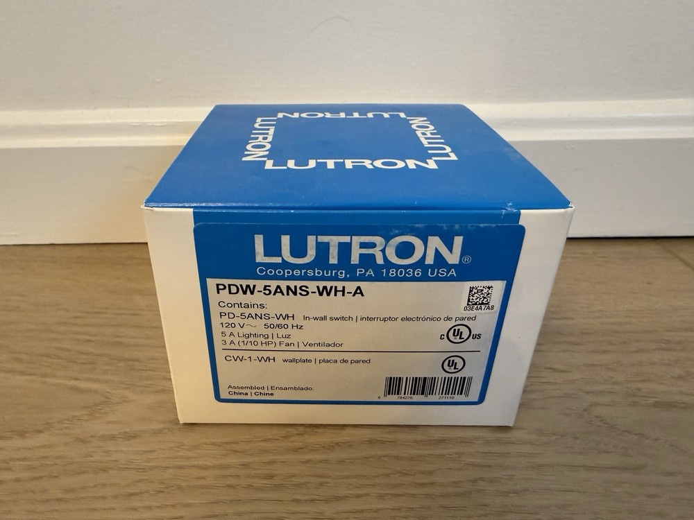 Lutron PD-5ANS-WH-A Wireless In-Wall Switch - White