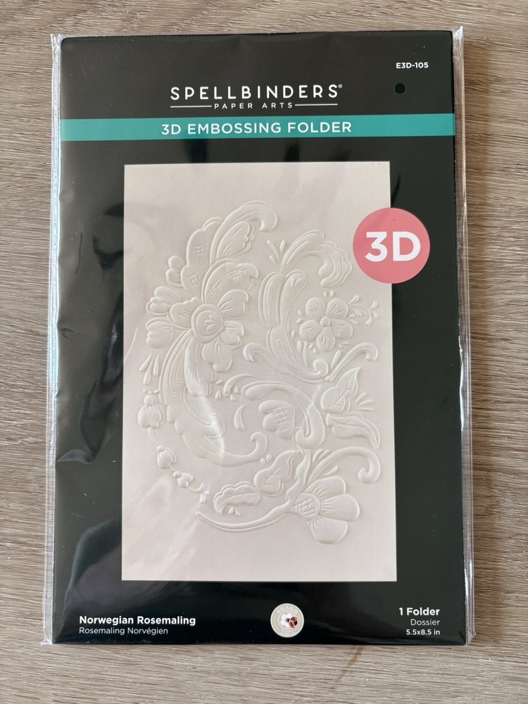 Spellbinders 3D Embossing Folder-Norwegian Rosemaling