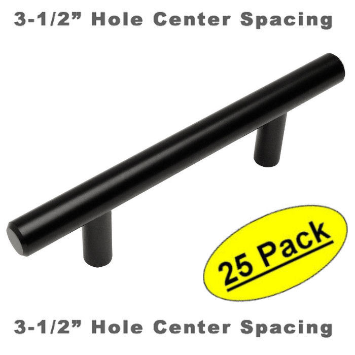 *25 Pack* Cosmas Euro Style Bar Pull Flat / Matte Black Pulls #305-3.5FB