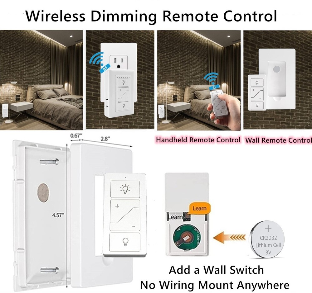 Smart Plug in Outlet Dimmer with Remote Voice Control Bluetooth Work with Alexa