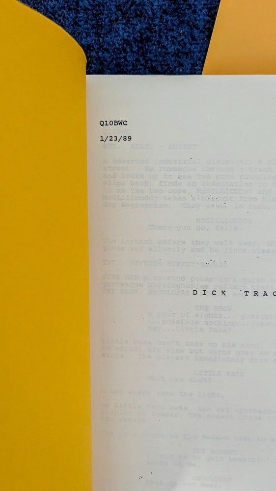 MADONNA DICK TRACY SCRIPT MOVIE 1/23/1989