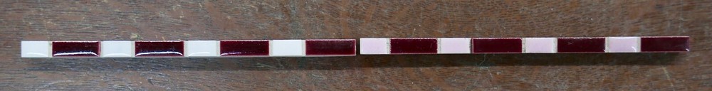 Tile Liner Maroon and White