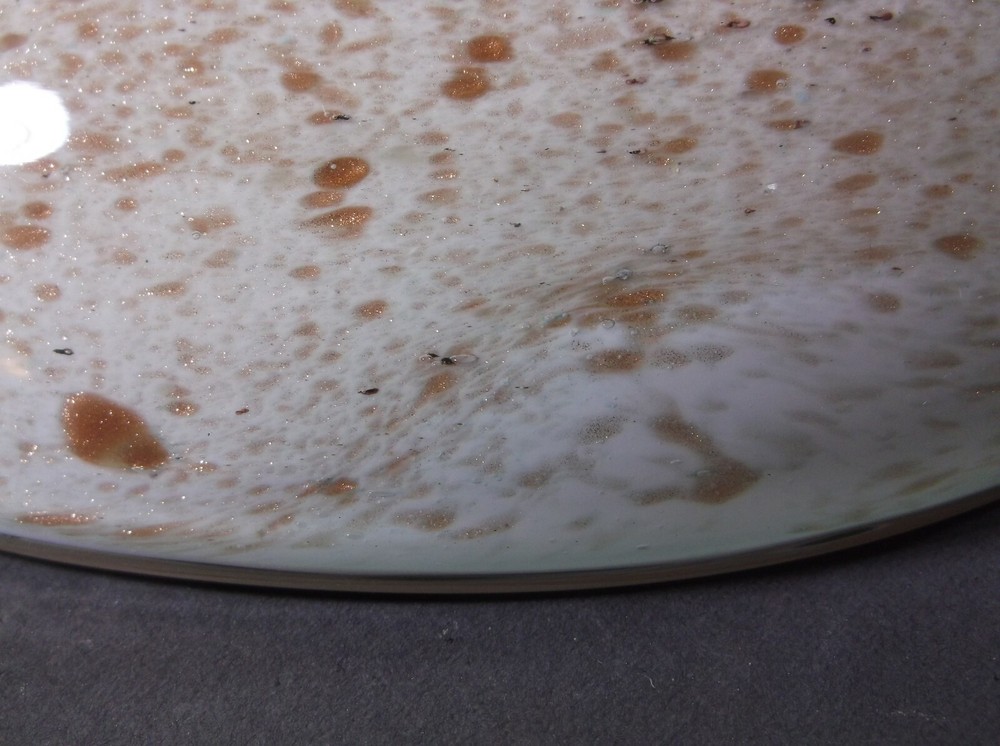 Mid century style glass candle dish