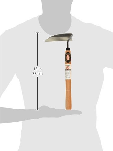 Japanese Weeding Sickle Very Sharp Edge Quick Work (Full Size) beige