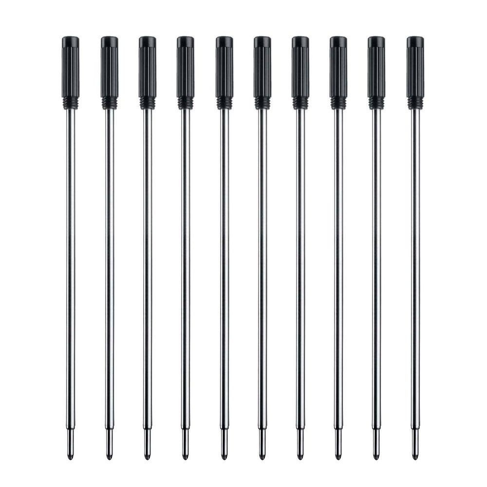 Black Ink Refills (10pcs), Replaceable Pens Refills, 1mm Medium Tip - Black