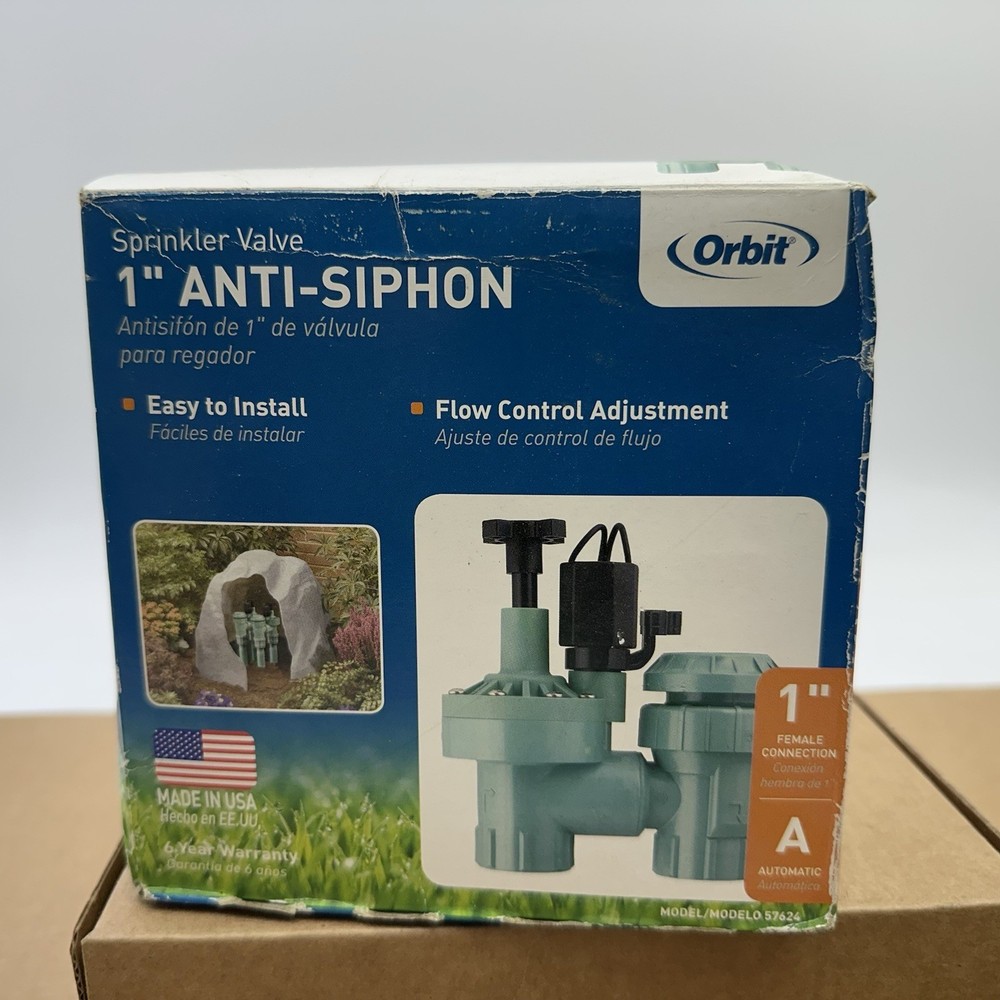 Orbit 57624 1" Electric Anti-Siphon Valve New In Box
