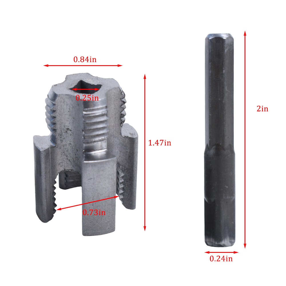 2Pcs 1/2''&3/4'' Water Pipe Integrated Internal & External Pipe Threading Tool
