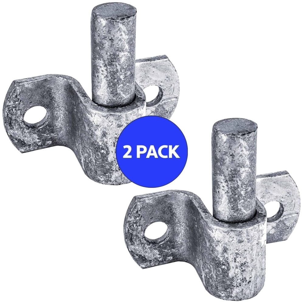 Galvanized Steel Chain Link Gate Hinge - 2 Pack