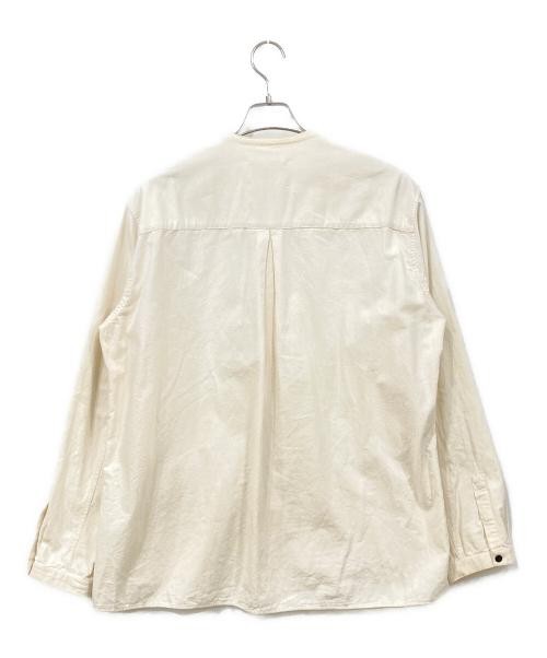 OUTIL Band collar shirt ivory