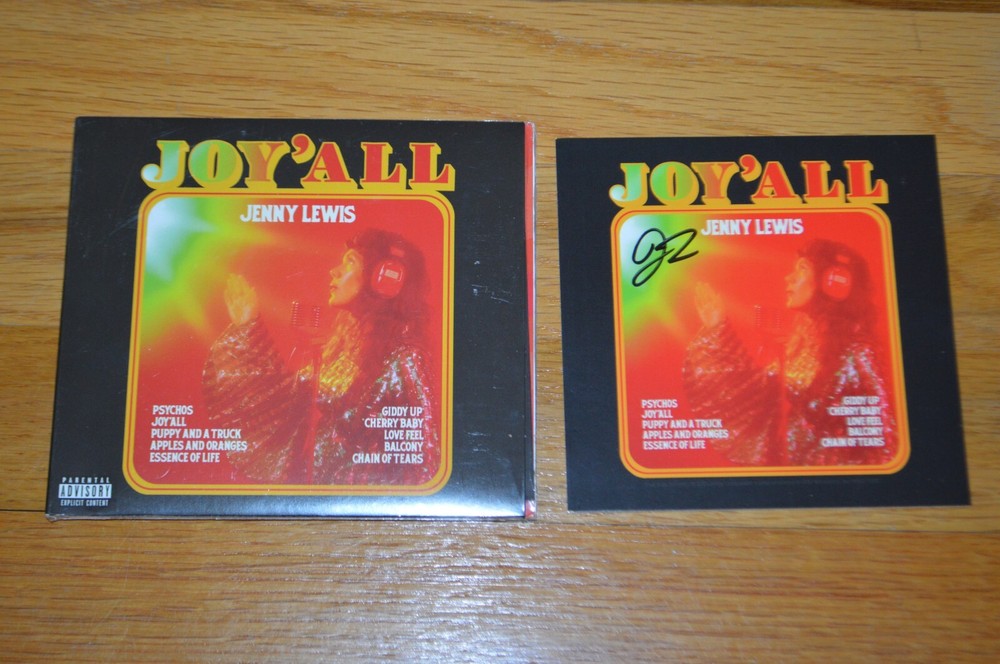 Jenny Lewis Autographed " Joy'All " 5x5 CD Insert with COA