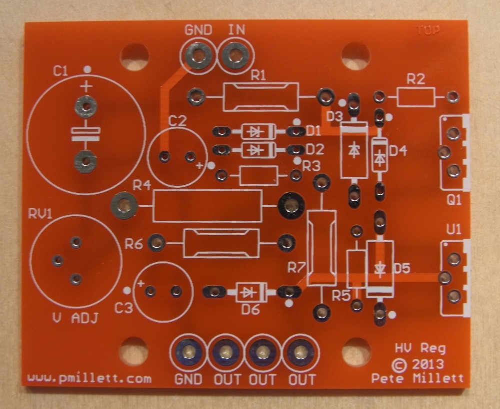 DIY PCB - High voltage "Maida" style regulator PCB