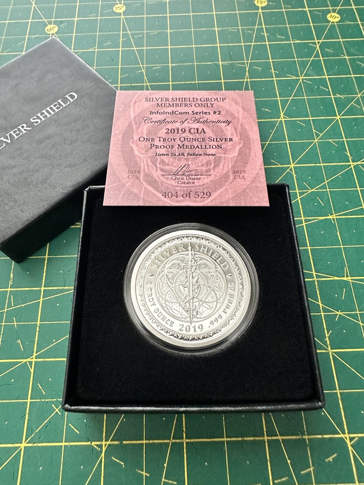 2019 1 oz Silver Shield CIA Proof .999 InfoIndCom Series #2