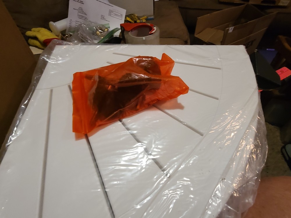 ROHKEX Corner Bench Shower Stool White