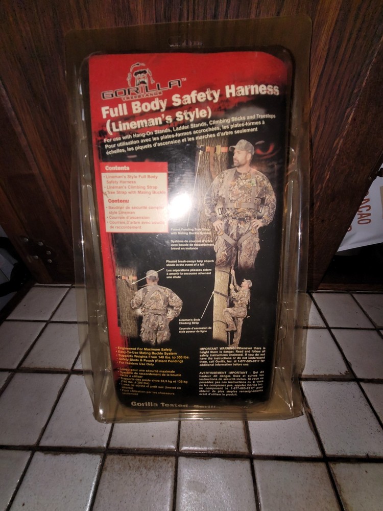 Gorilla Treestands Full Body Harness lineman Style
