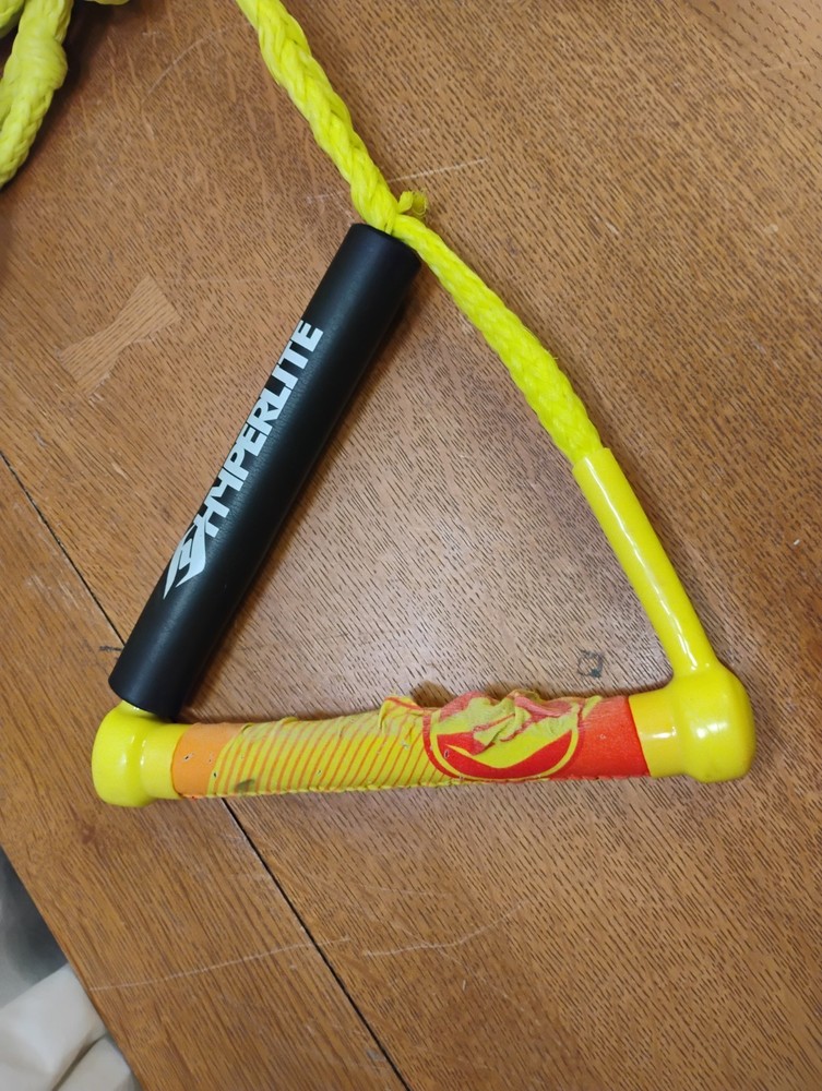 Hyperlite 20' Surf Wakeboard Waterski Breaded Rope W/ Handle Yellow