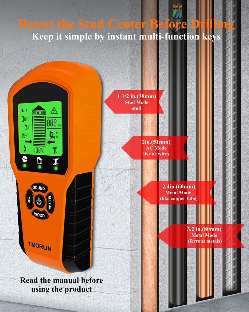 Innovative Wall Scanner with Depth Settings for Precise Home Installations