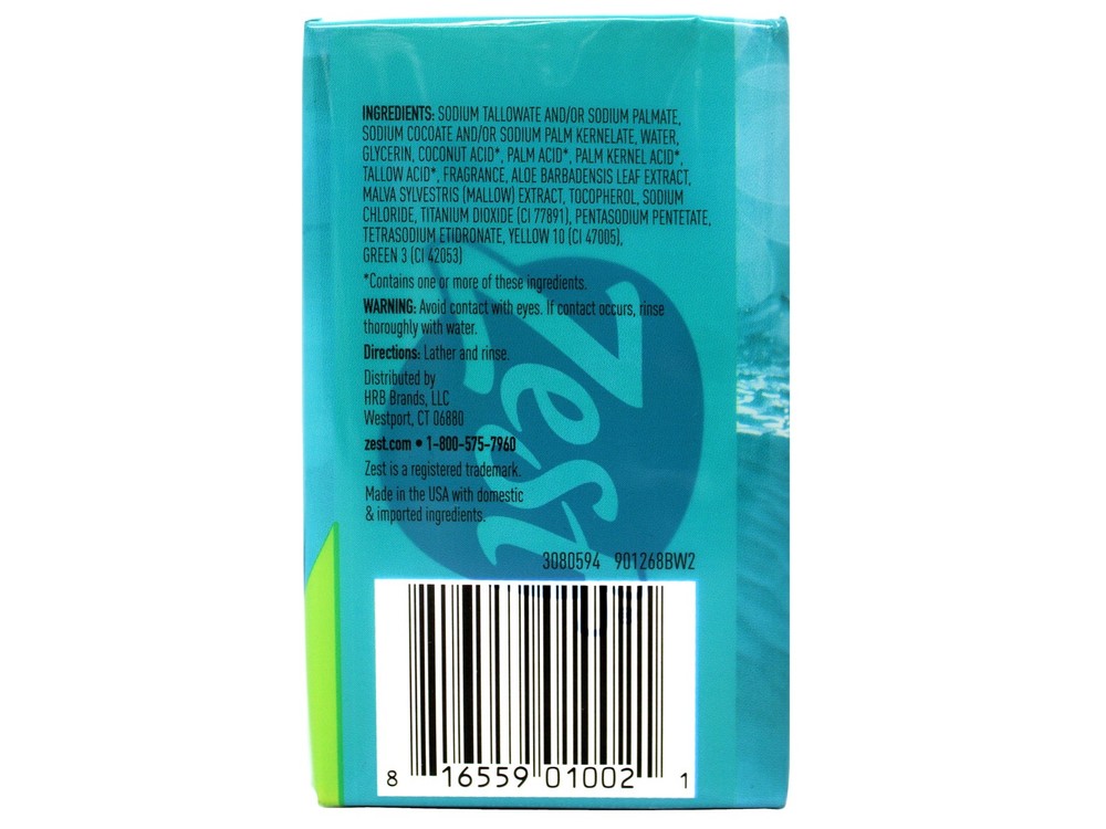 Zest Refreshing Aqua Deodorant Bar Soap with Vitamin E, 3 Bars 4 OZ Each 2 Pack