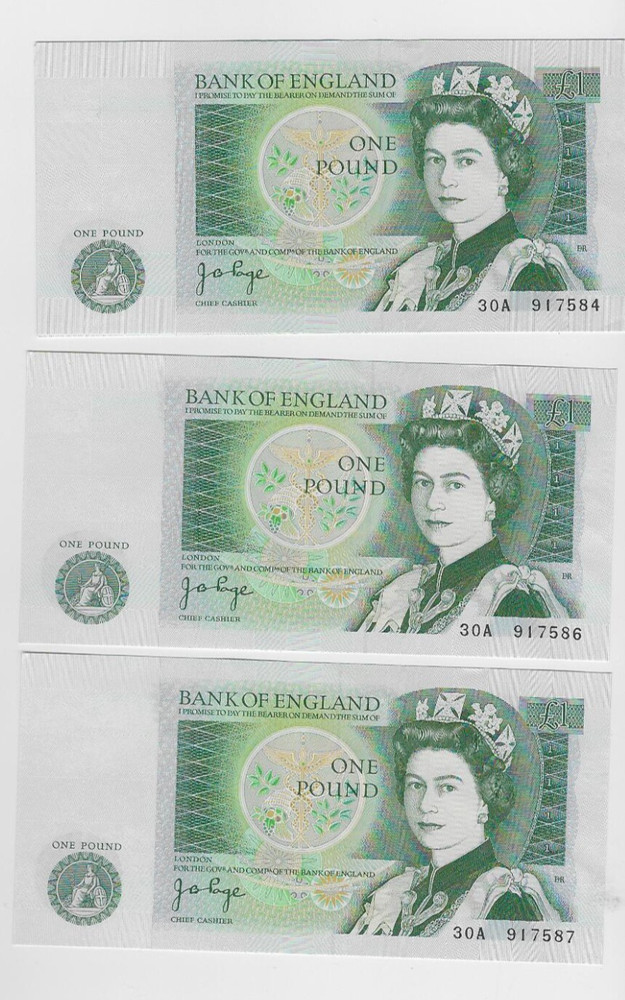 UNCIRCULATED BANK ENGLAND PAGE £1 NOTE 1978 PREFIX 30A  SEE DESCRIPTION FREEPOST