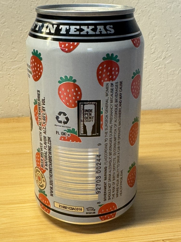 Southern Star Strawberry Blonde - Empty Beer Can Bottom Opened