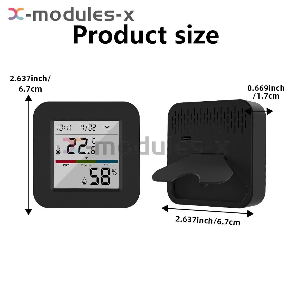 Tuya Smart WIFI Bluetooth Thermo-Hygrometer with IR Remote Controller Function