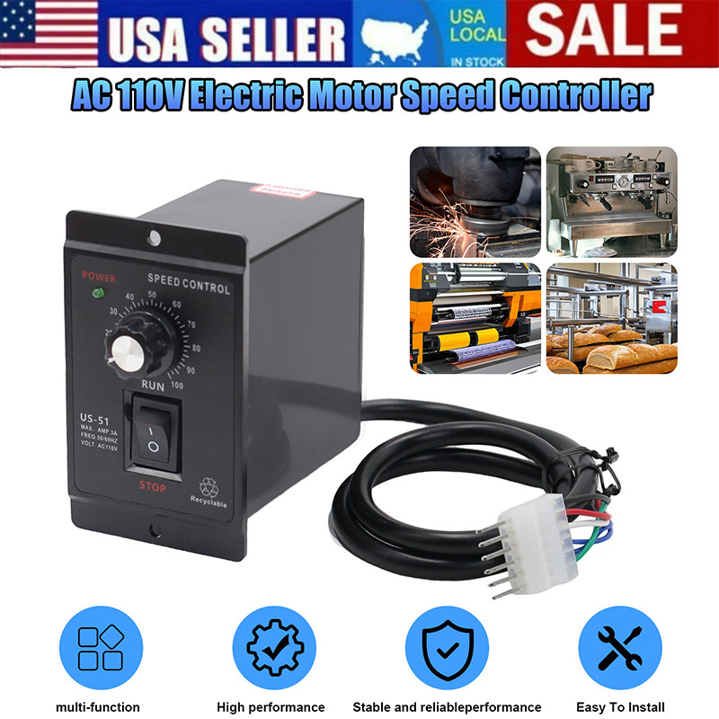 AC110V Electric Motor Speed Controller Reversible Switch Regulator Switch 120W