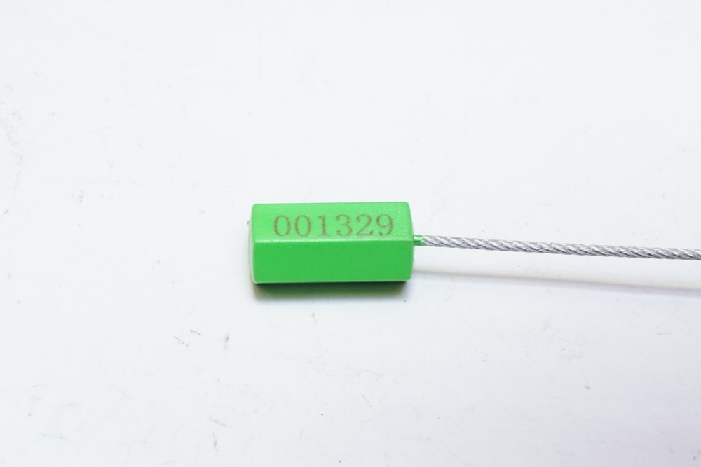 New Lot of 50 Numbered Security Tags Tamper-Evident Steel Wire Cable Pull-Tite