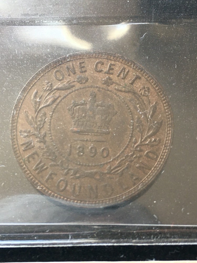 1890 ICCS Graded Newfoundland, Large One Cent, **MS-63**