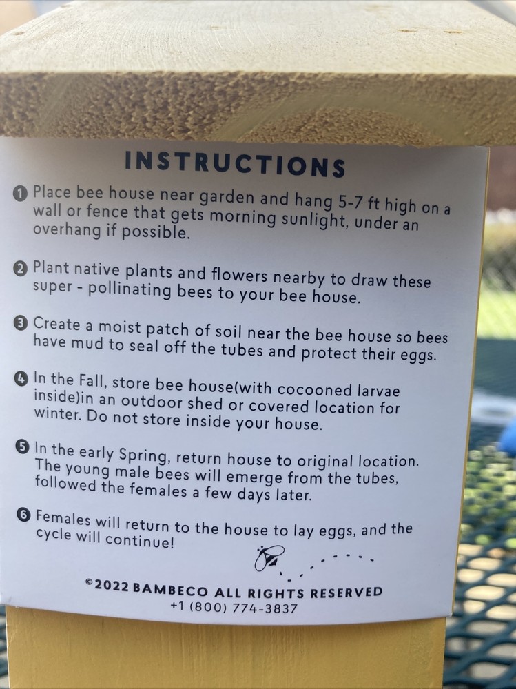 BAMBECO 8" Tower Bee House Yellow Nursery