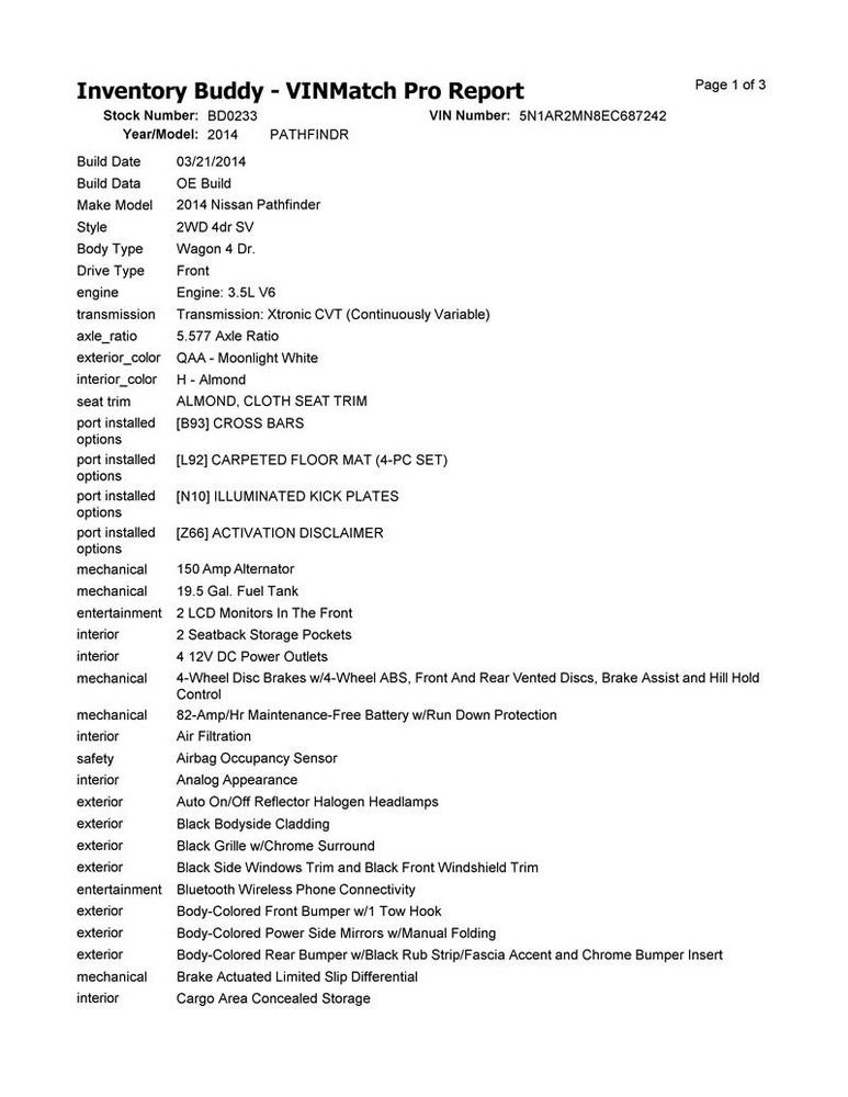 Fuse Box Cabin Fits 2014 PATHFINDR 574759